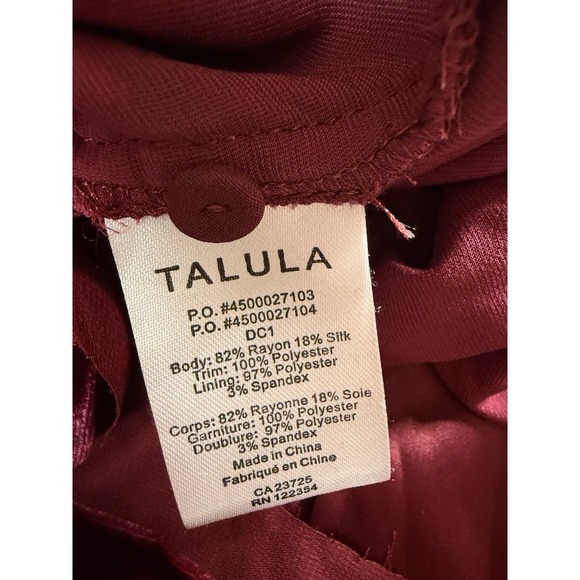 Aritzia Y2K Burgundy‎ Velvet Velour Whimsigoth Dark Romantic Mini Dress Med - Picture 4 of 8